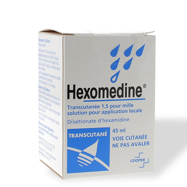 Solución tópica transcutánea de Hexomedine