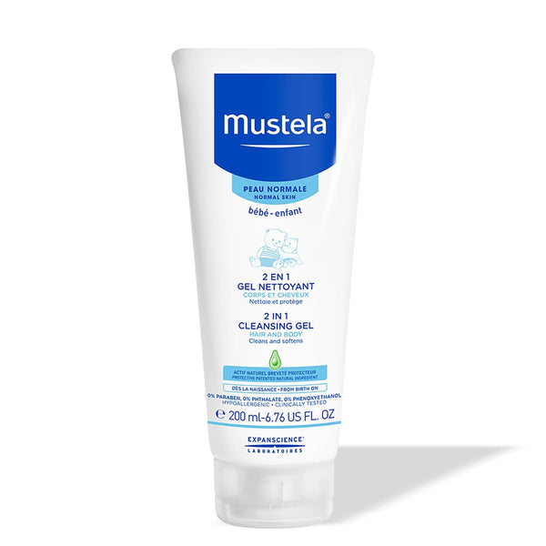 Mustela 2-em-1 gel de limpeza para o cabelo e o corpo