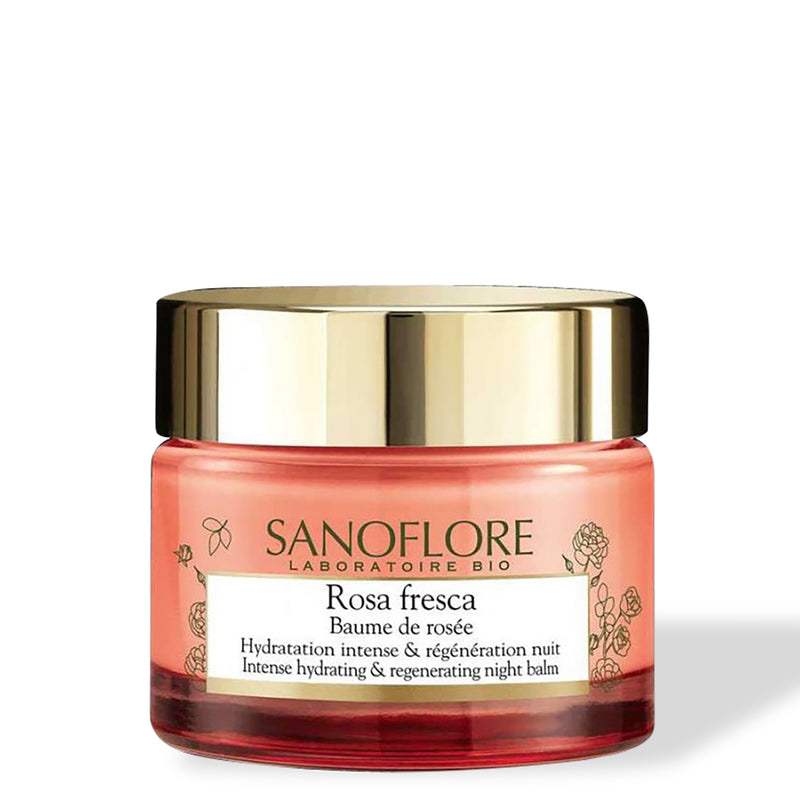 Sanoflore Rosa Fresca Baume De Rosee Intense Hydrating And Regenerating Night Balm